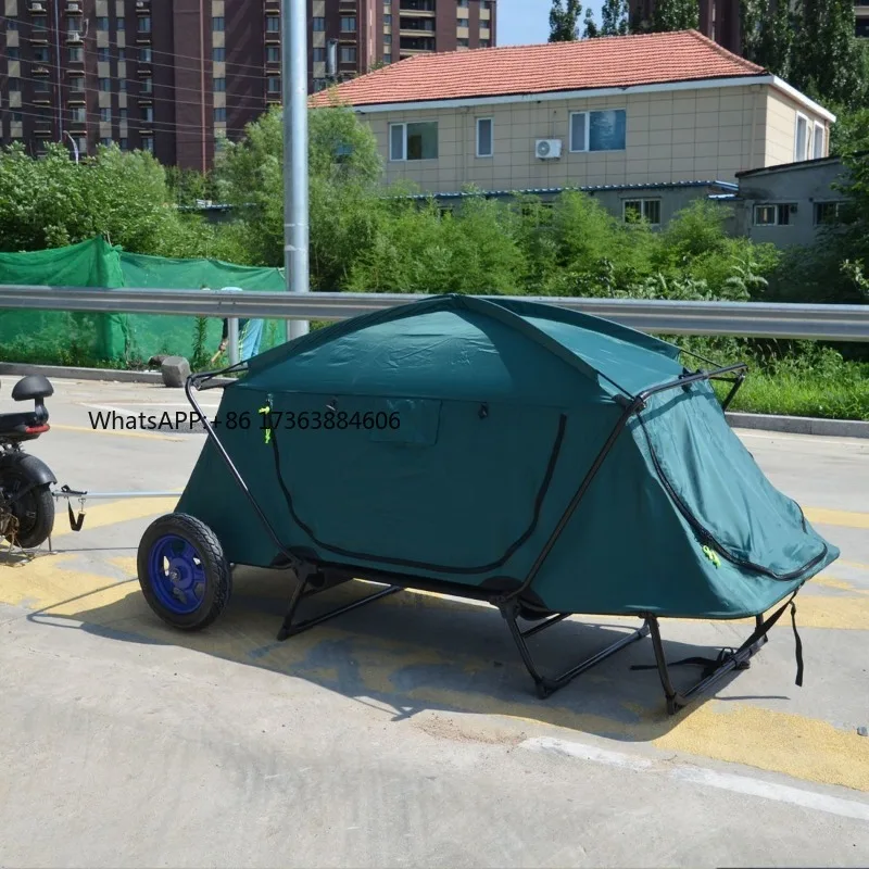 Removable Cycling Camping Tent Outdoor Folding Single Automatic Opening Hiking Tent Portable Overnight Camping Equipment