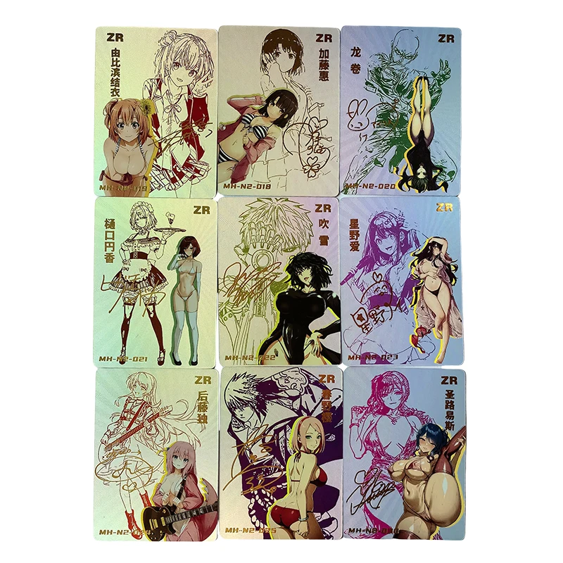 Anime Goddess Story DIY ACG ZR Flash Card Blue Mary Megumi Kato Shenhe Nakano Miku Toys for boys Collectible Card Birthday Gifts