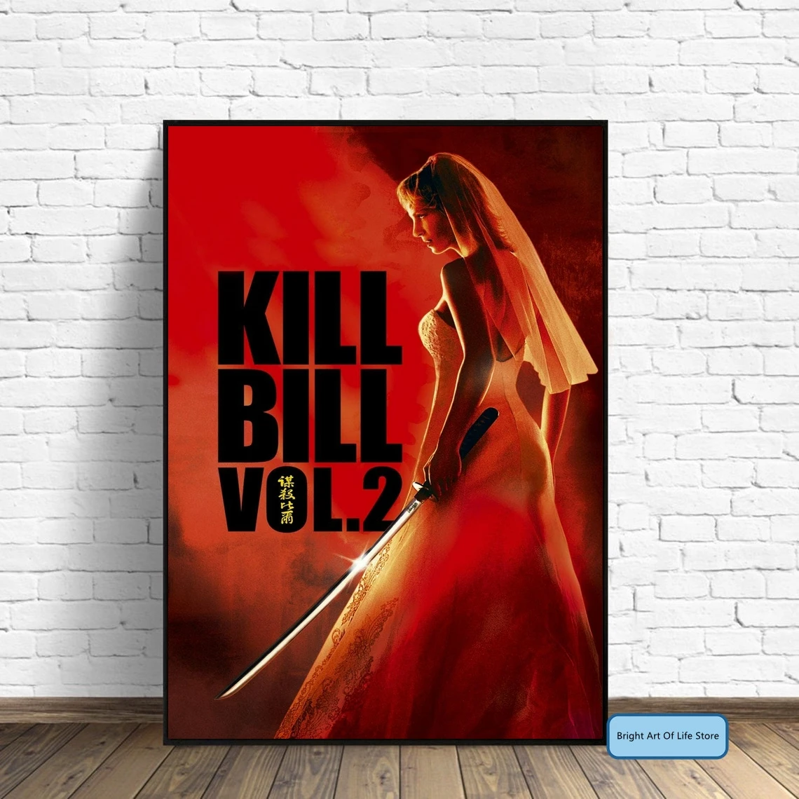 

Kill Bill Vol. 2 (2004) Movie Poster Cover Photo Print Canvas Wall Art Home Decor (Unframed)