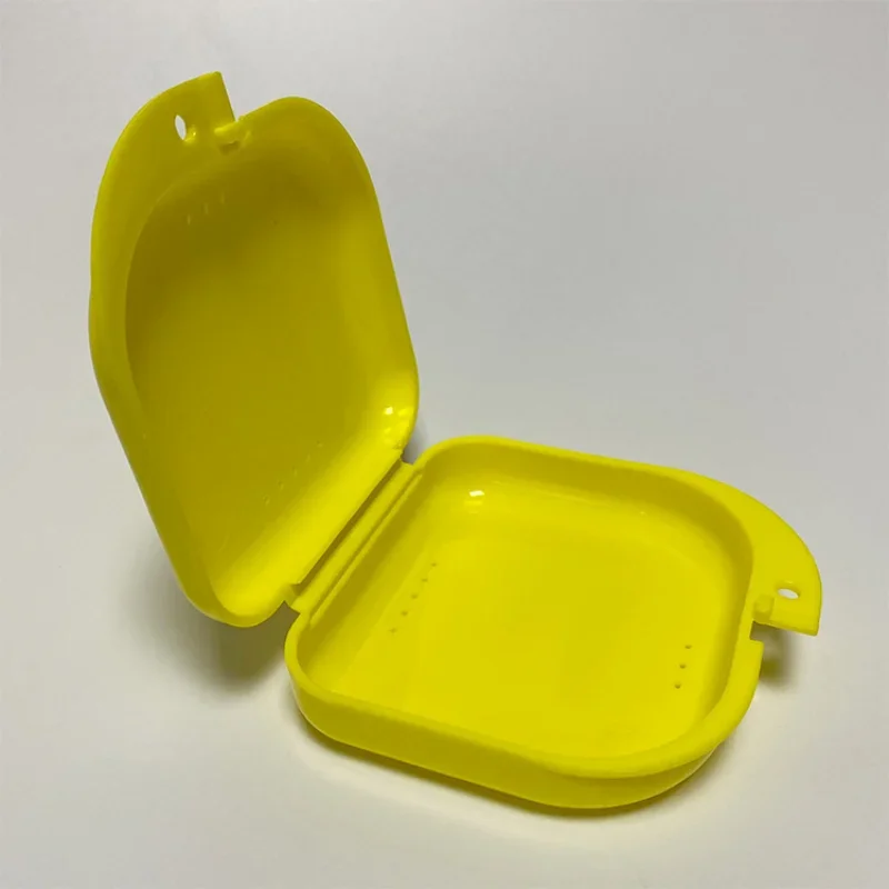 Denture Tray Box Dental Orthodontic Retainer Box Case Plastic Teeth Container Denture Box False Teeth Protective Case