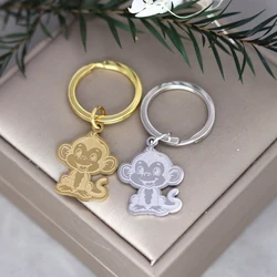 Chandler Little Monkey Pendant Key Chain for Women Men Jewelry Accessories Cute Neck Chain Key Chain Birthday Gifts