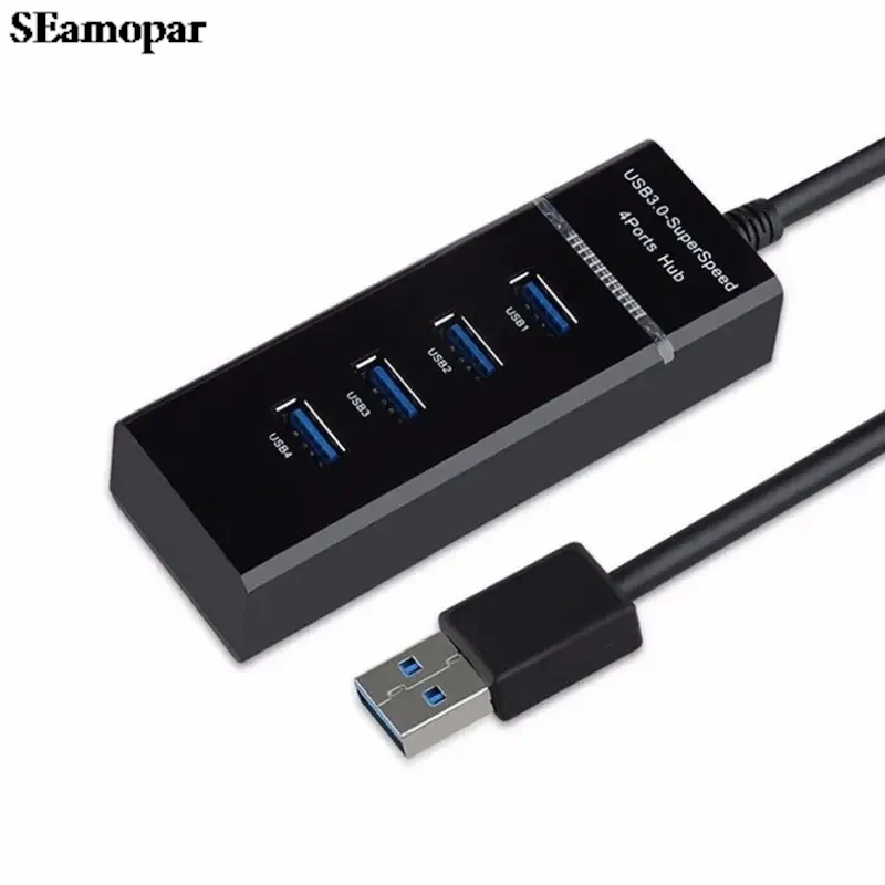 

USB-концентратор USB 2.0 Multi Expander Hub USB 3.0 Разветвитель Адаптер питания Высокоскоростной четыре порта в одном для ноутбуков ПК Компьютерные аксессуары