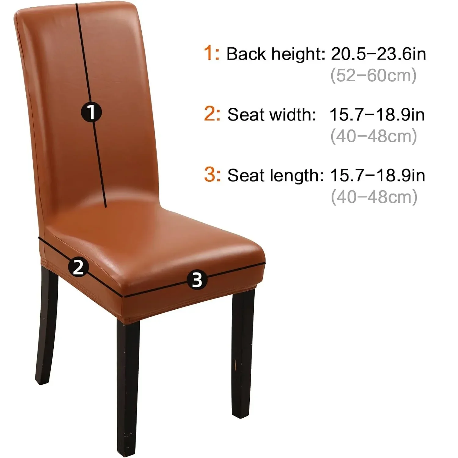 PU Leather Chair Covers Waterproof Dining Room Stretch Elastic Chair Seat Protector Home Decoration Chair Cover Wedding Party