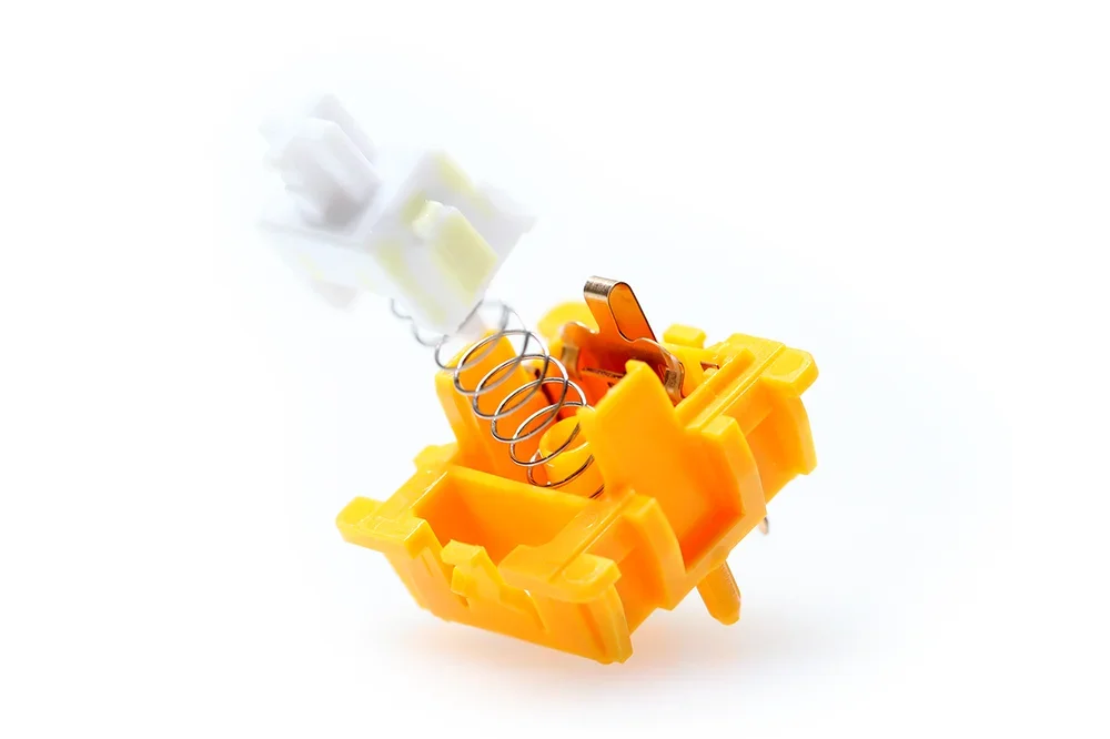 Sunset Yellow Switch RGB SMD Linear 51g Switches For Mechanical keyboard MX Stem 5pin Long Spring Pre Lubed LY