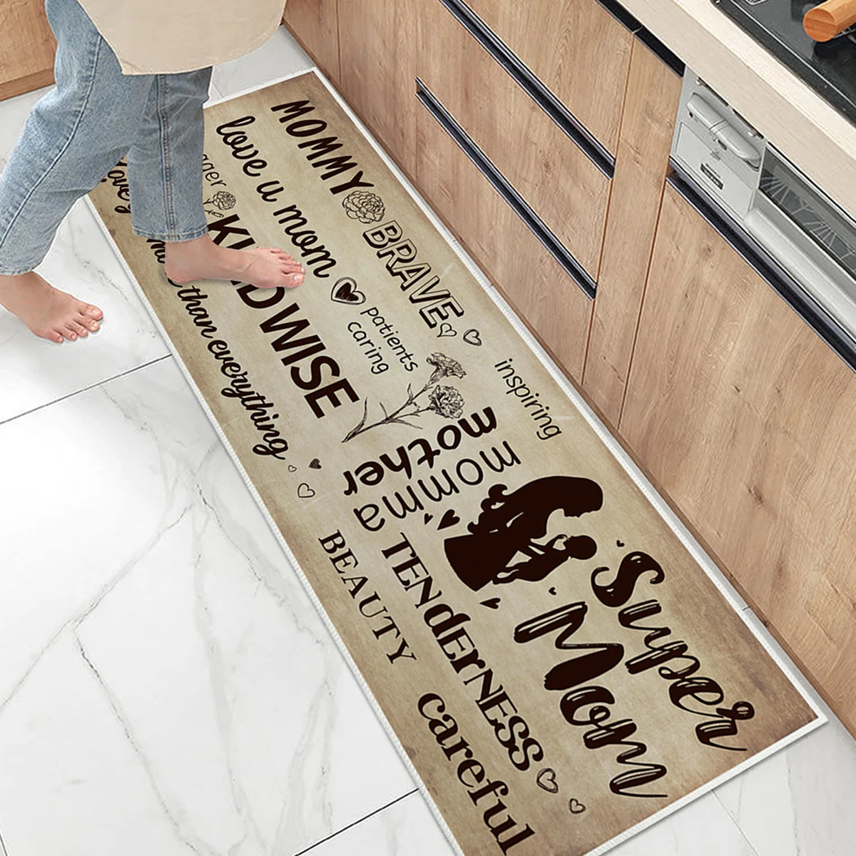 2 Set Kitchen Mat Dirt Resistant Floor Mats Home Living Room Decoration Bedside  Carpets Cartoon Crystal Sky Entrance Door Rug