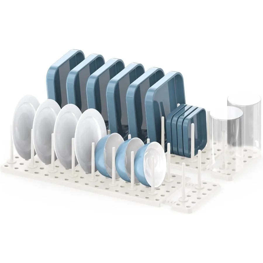 

Pegboard Drawer Organizer for Kitchen Cabinet Plate Organizers for Cabinets Adjustable Cupboard Pegboard Tray Dish Racks Bowl D