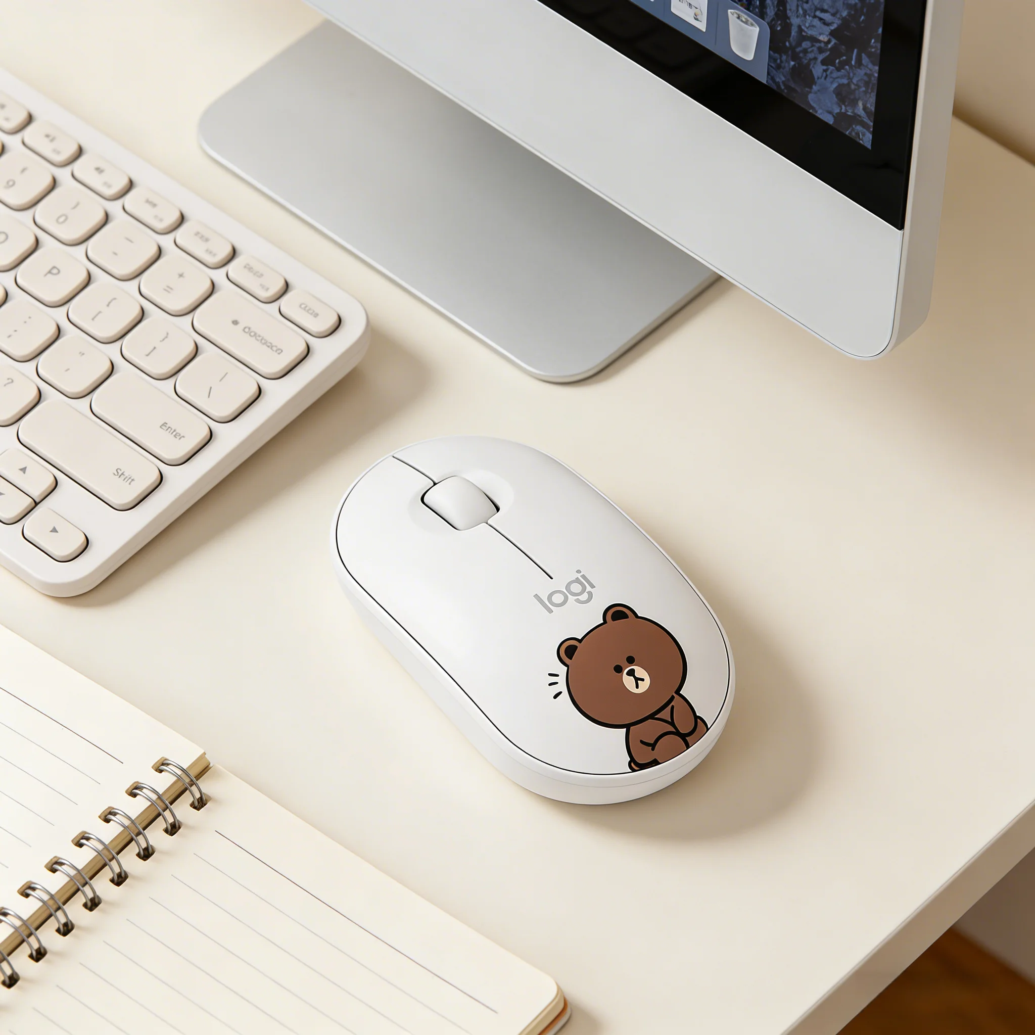 

Logitech M350 Slim Wireless Mouse Dual Mode Silent Click 4000DPI Ergonomic for PC Laptop Mac Office