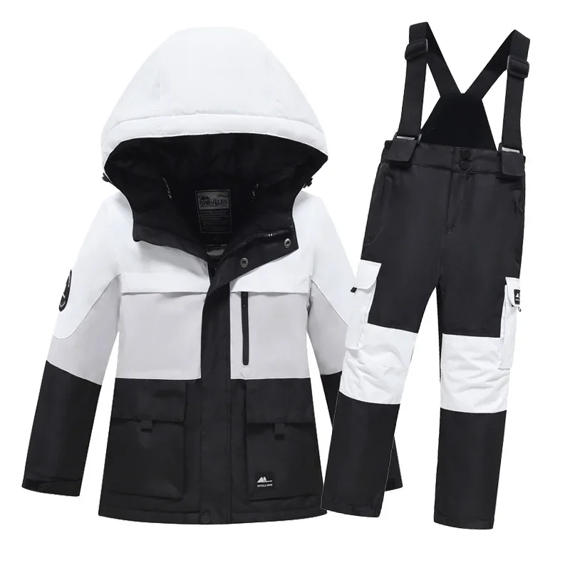 Children's ski suit windproof and waterproof single and double board snow suit