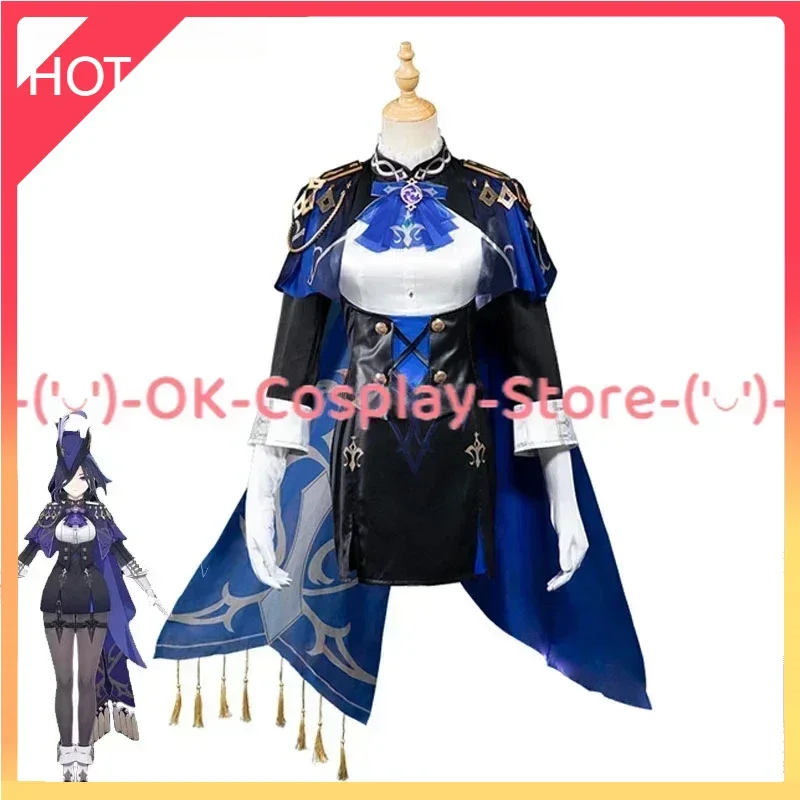 

[На заказ] игра Genshin Impact Clorinde косплей костюм милое праздничное платье со шляпой Хэллоуин карнавальная униформа аниме одежда