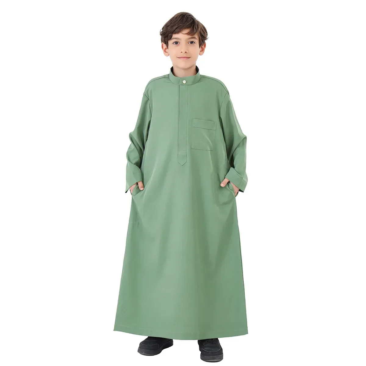 Eid meninos roupas muçulmanas árabe saudita robe crianças abaya kaftan oração islam roupas criança abaya vestido ramadan jubba thobe djellaba