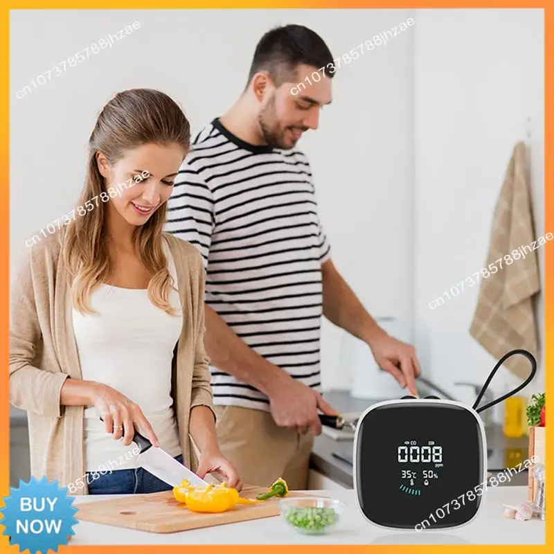 A10R Latest CO Quality Detector With Sound Alarm LCD Display Temperature And Humidity Sensor Tester DM1210B