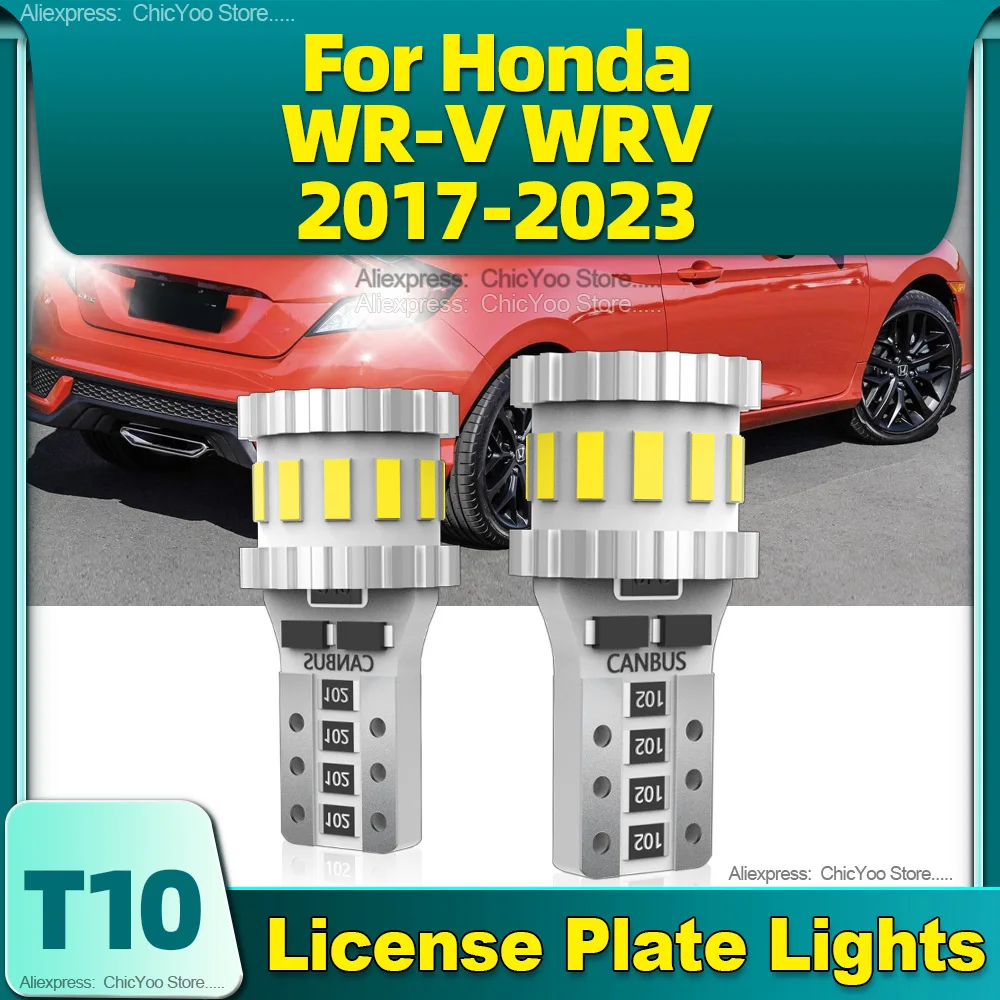 

6000K T10 W5W LED Bulbs Canbus Car License Plate Light 1000Lm Bright For Honda WR-V WRV 2017 2018 2019 2020 2021 2022 2023