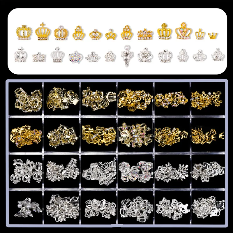 Nail Art Strass Gemme Decorazioni Set Gioielli di lusso Design Unghie Charms Cristallo Vetro Accessori con diamanti per Nail Art fai da te