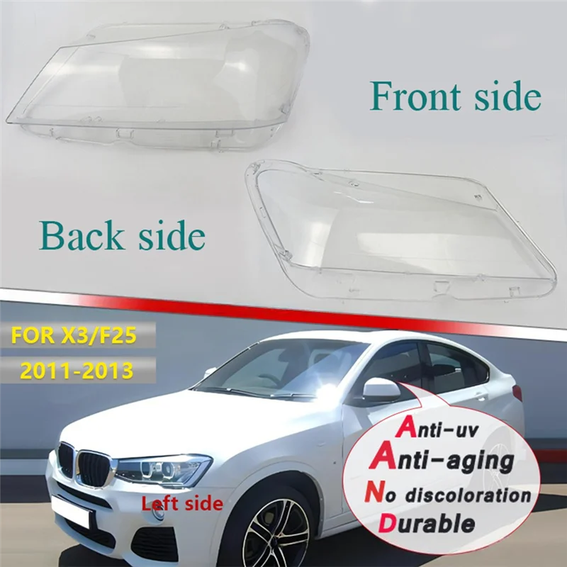 Faro Borsette Copertura Del Faro Testa Della Lampada Lente di Vetro Per BMW X3 F25 2010 2011 2012 2013 Sinistra
