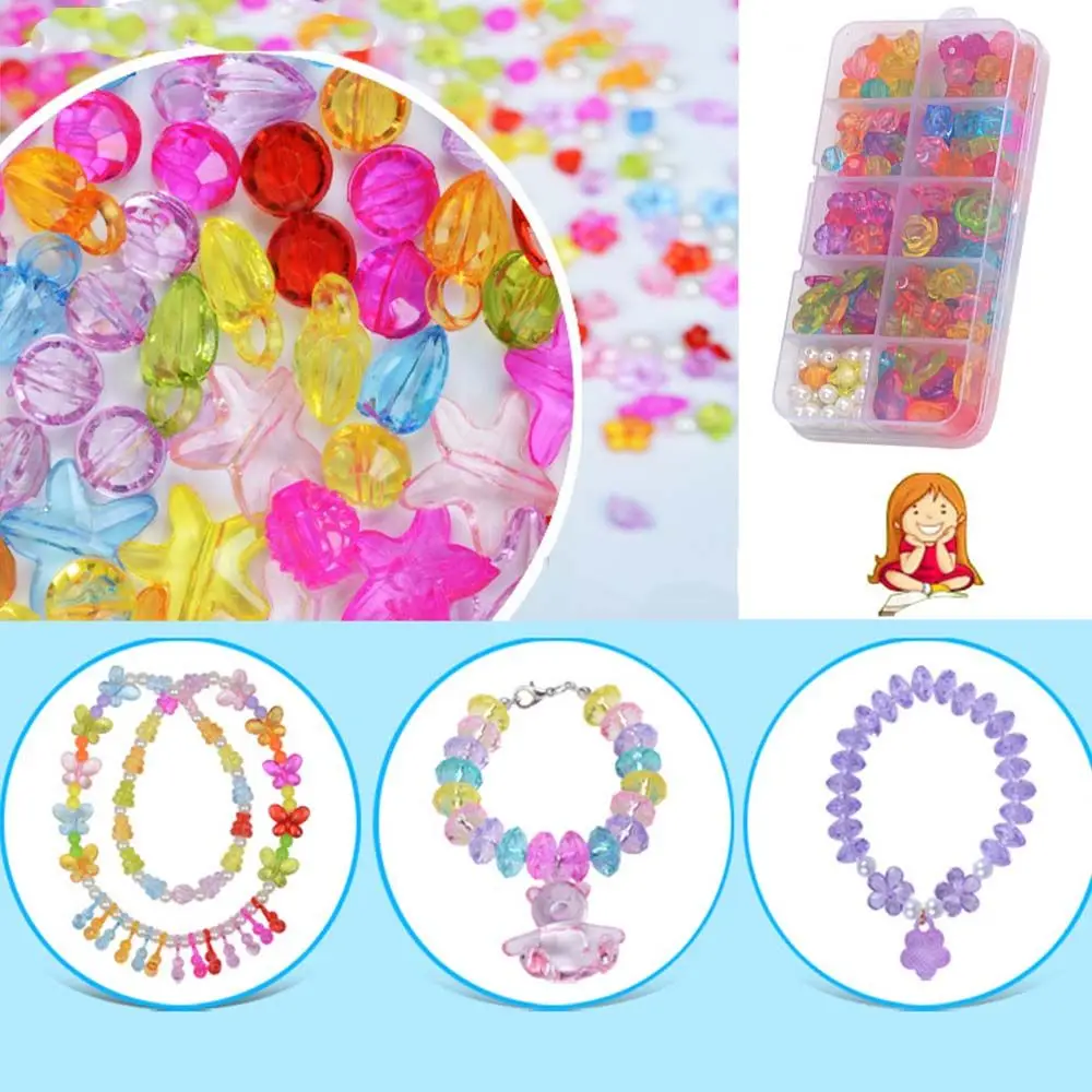 Baby Creative Toys Making Puzzle Kit Making Necklaces Kids Beaded Toy Children Crafts Toy Jewelry Making Set Educational Toys