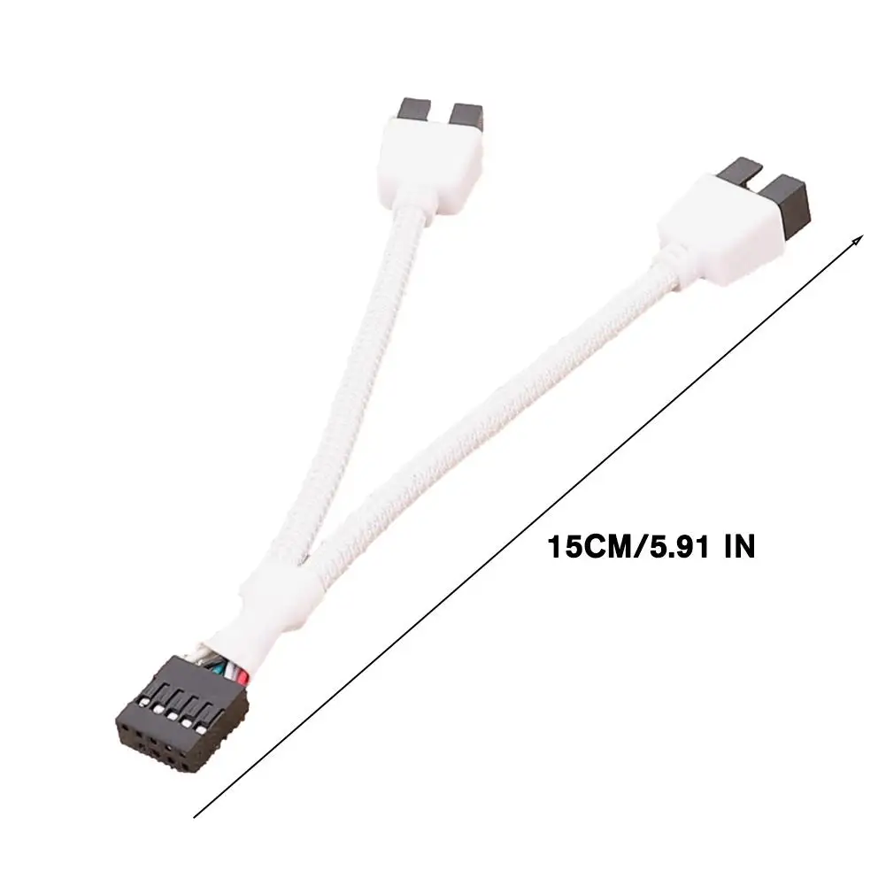 Scheda madre USB 2.0 9pin Header da 1 a 2 Extension Hub Splitter Adapter Converter Splitter Hub Extension Cable