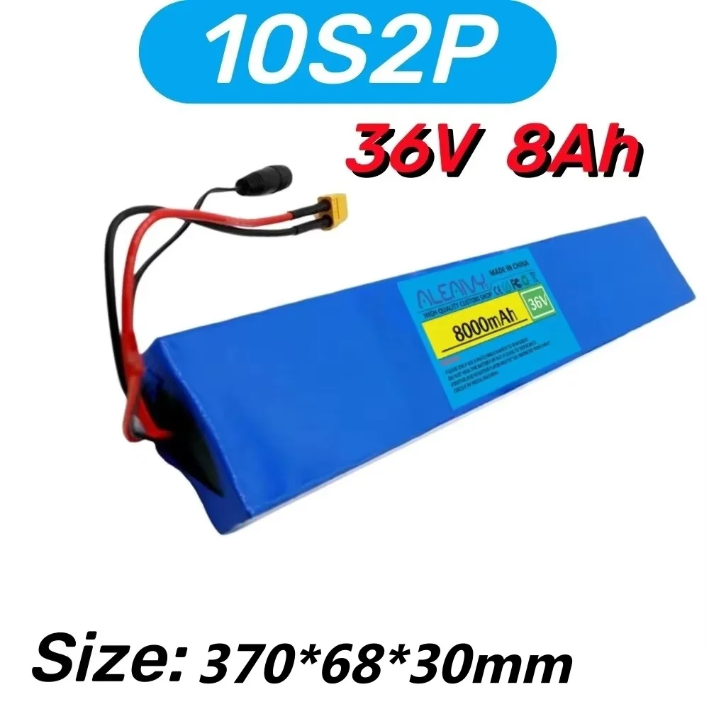 36V 8Ah 10S2P 18650 Rechargeable Battery Pack with BMS, Suitable for Electric Power Tool Pedals, 18650 Battery.