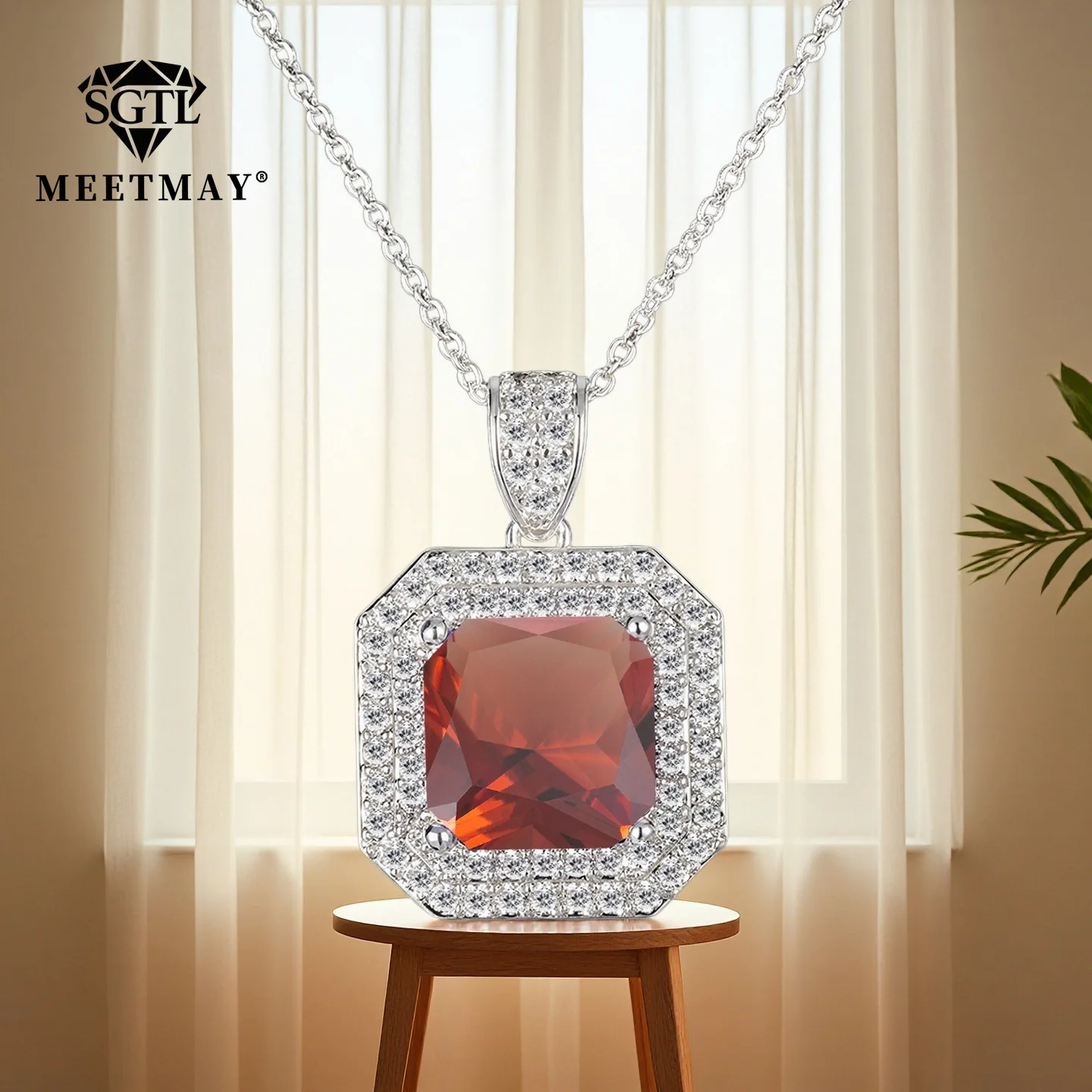 Zultanites Color Changing Sultanite Diaspore Necklace for Women Square Different Lighting Changes Different Color Vintage Style
