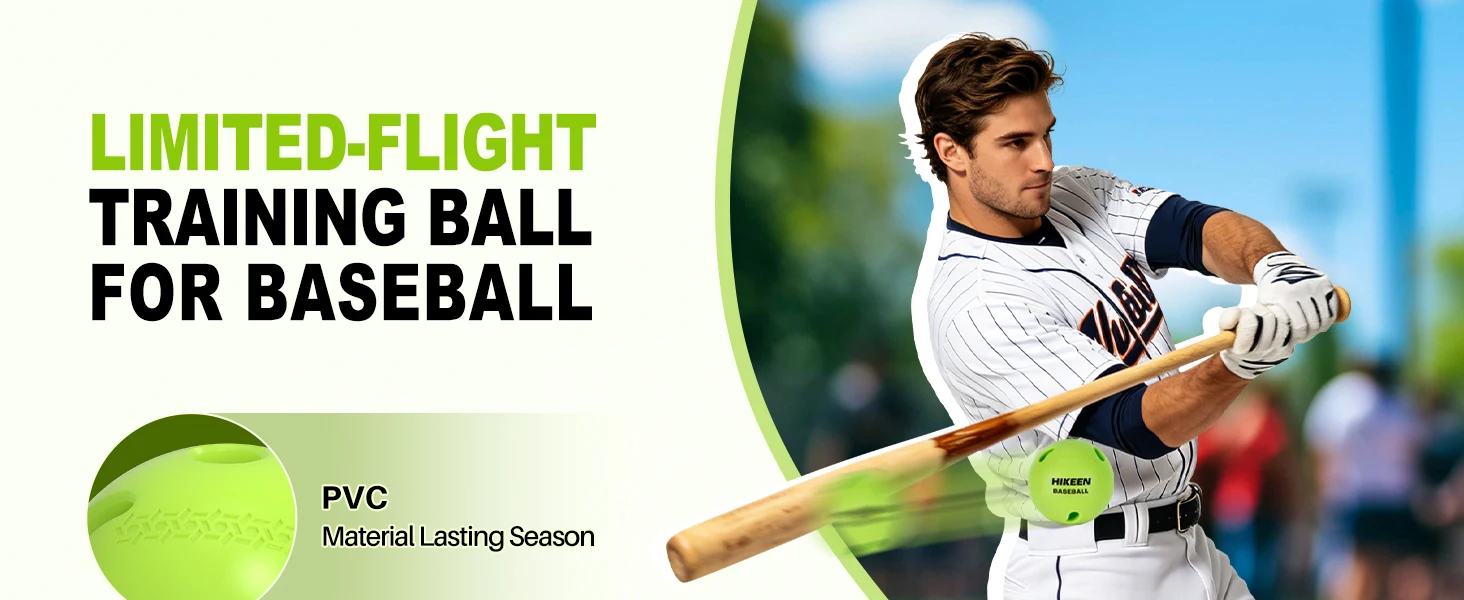 Hikeen 6er-Pack Flugfreundliche Übungsbasebälle, sicher und langlebig, für Trainingsbasebälle in Regulierungsgröße zum Schlagen, Werfen und Batting – Detail 1