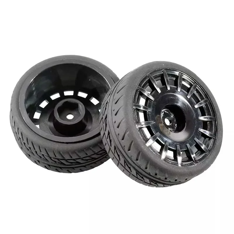 4PCS 12mm Hex 65mm RC Car Rubber Tires Wheel Rim for 1/10  HPI HSP 94123 WLtoys 1/14 144001 RC Car