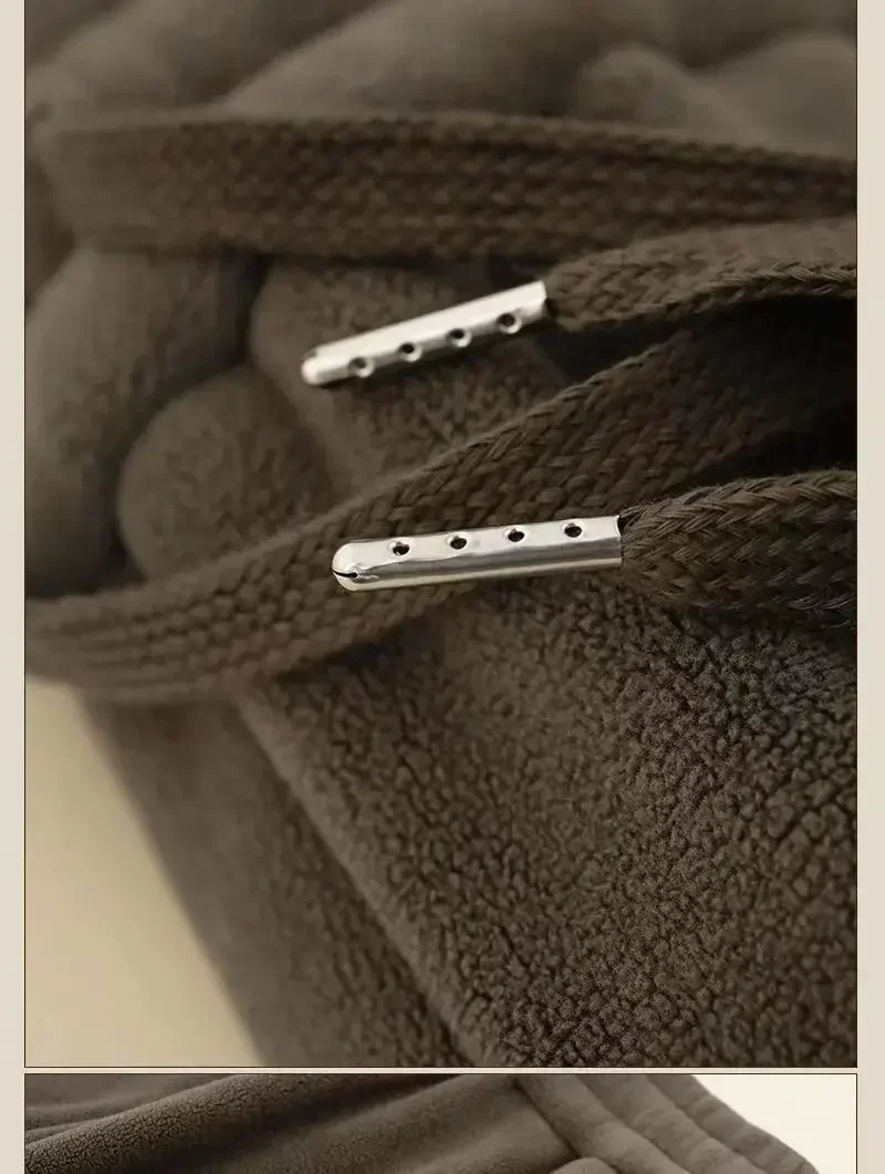 2024 Double-sided Fleece Pants for Men\'s Outerwear Leggings, Plush and Thickened New Fleece Winter Warm Sports Pants for Men