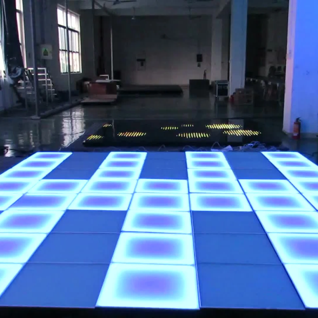 36 Light Emitting Diode Interactive Colorful Wedding Mirror Portable Disco Floor Dance Board Club Stage
