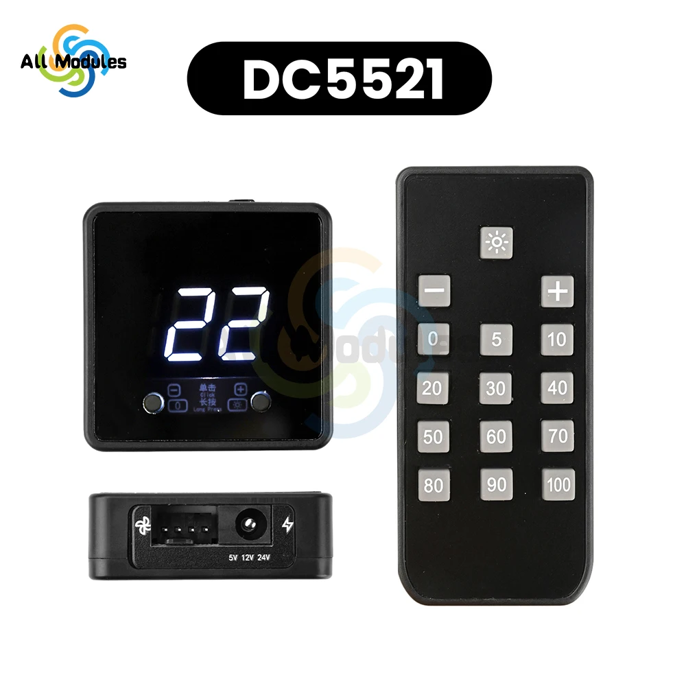 4Pin Lüfter PWM Geschwindigkeit Controller Digital Display Fernbedienung DC 24V 12V 5V Controller Gonvernor für DIY PC Kühlung