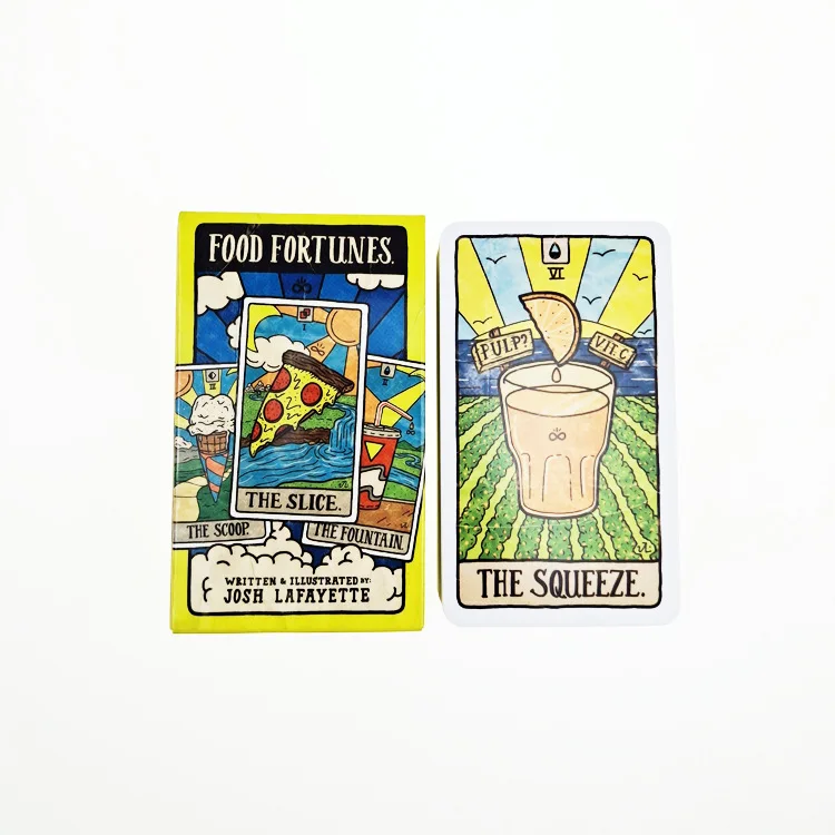 New 78 Illustrated Food&Drink Cards Tarot Collection Food Fortunes Mystical Deck Board Games Imaginative Divination