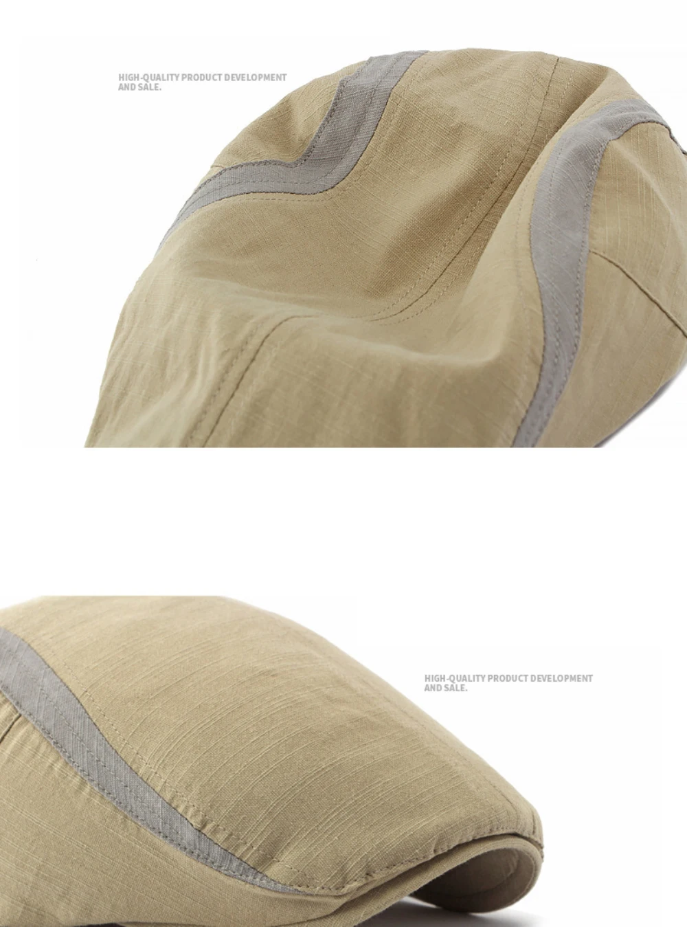 HT5114 Atmungsaktive Frühlings- und Sommermütze für Herren und Damen, Künstler- und Malermütze, Patchwork-Eiweismütze, 2026 Neu, Verstellbare Baskenmütze – Detail 4