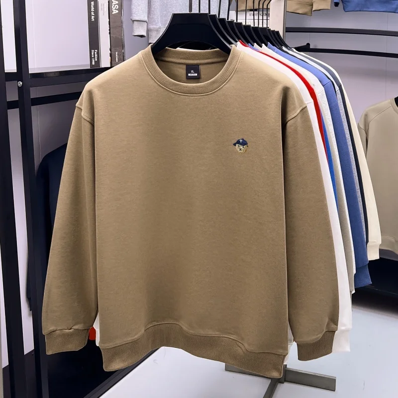 Hochwertiger neuer Trend: Herren-Sweatshirt mit Rundhalsausschnitt, leichte Luxusmarke, Herbst/Winter, weich, bequem, modisch, exquisite Stickerei, Pullover – Detail 4