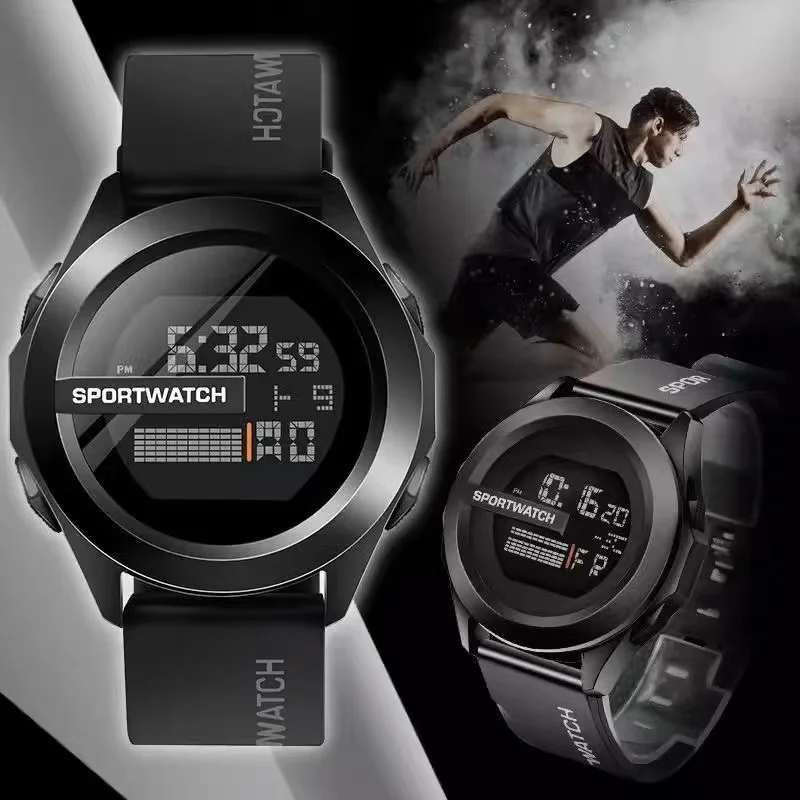 

Men's Sports LED Watch Top Brand Men's Digital Clock Multifunctional Rubber Men's Fitness Athlete Timing Electronic Watch