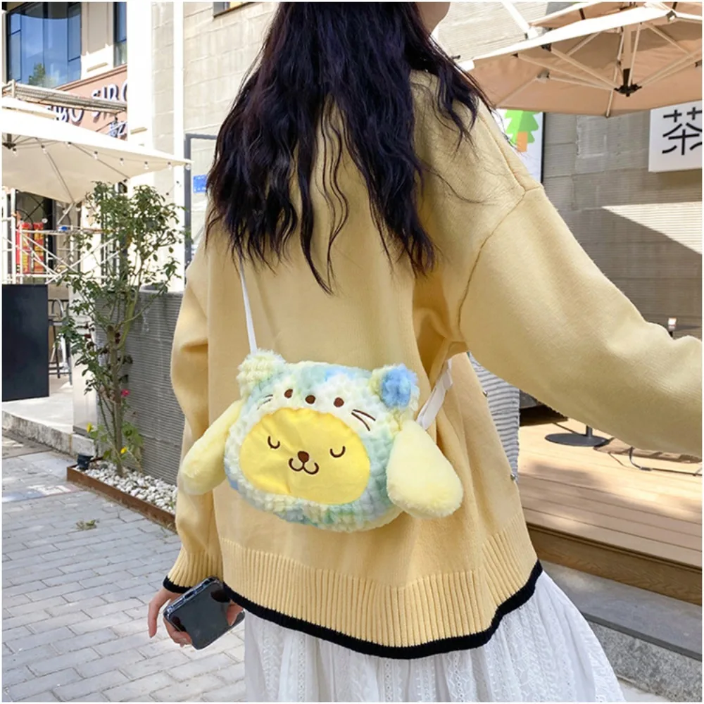 Miniso Sanrio Women's New Tie-dye Kuromi Melody Bag Cute Cartoon Diagonal Span Bag