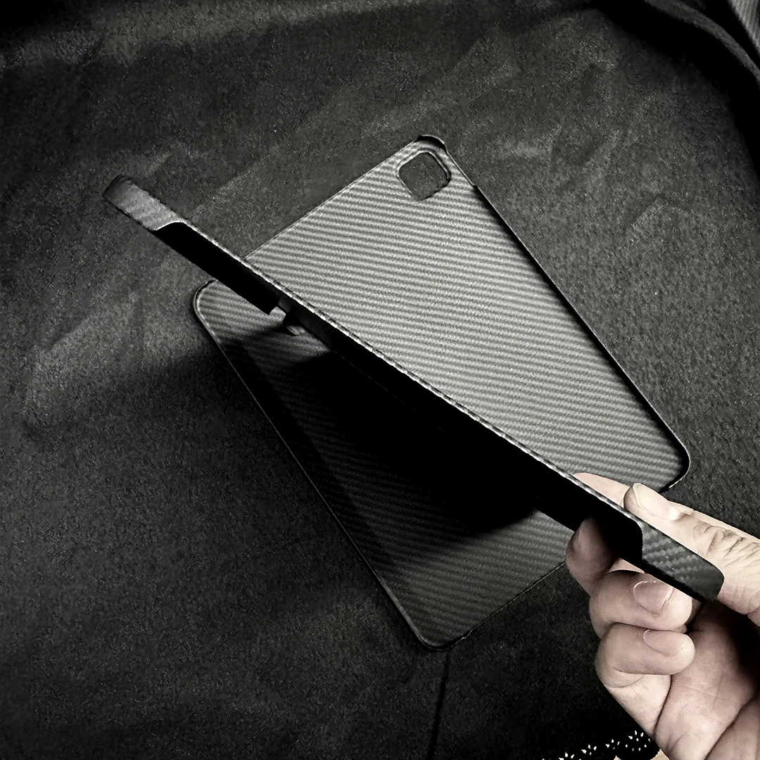 Capa protetora de carbono real para apple ipad pro 11 polegadas capa de tablet de fibra de aramida, ar 11 pol., 2021, 2020 2022, 2023