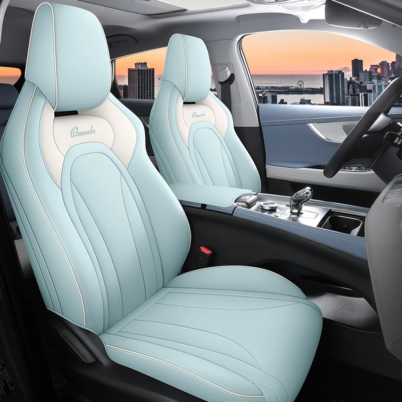 For Chery Omoda C5 5 Fx 2022 2023 2024 Leather Car Seat Cover Colour Track Style Protector Salon Compatible Interior Accessories