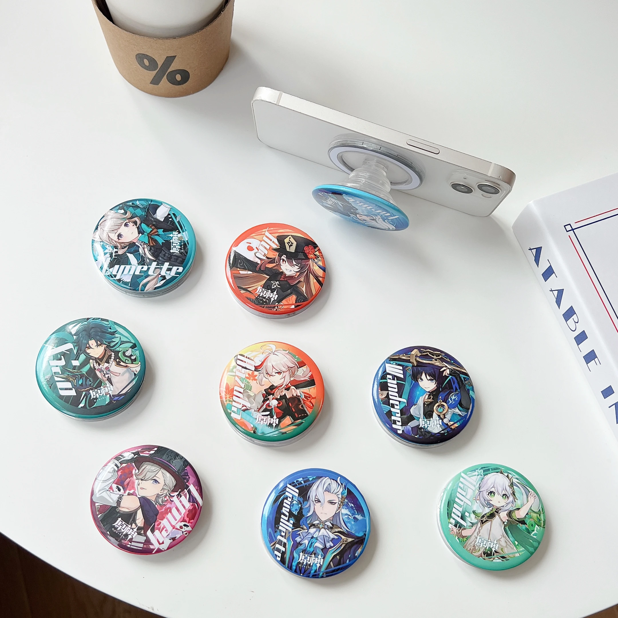 Новая металлическая магнитная подставка Genshin Impact Ins, с глобальной популярной продукции, очень любимая каждый