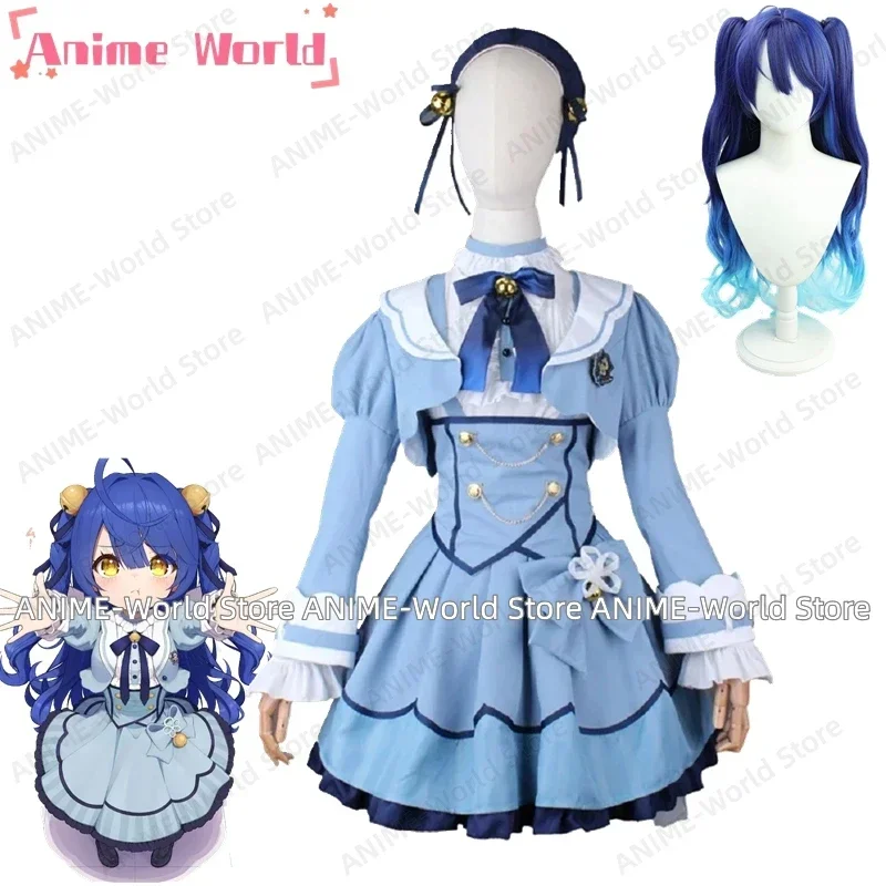 

《Custom Size》 YouTuber VTuber NIJISANJI Vliver Amamiya Kokoro Cosplay Costume Uniform Halloween Christmas Party Wig