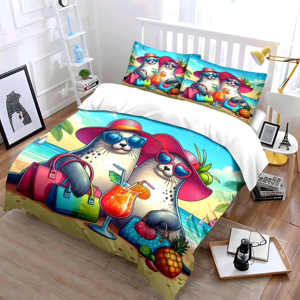 Colorful Beach Accessories Set Multiple sizes kid's and adults' bedroom Exquisite 3PC bedding set, gift