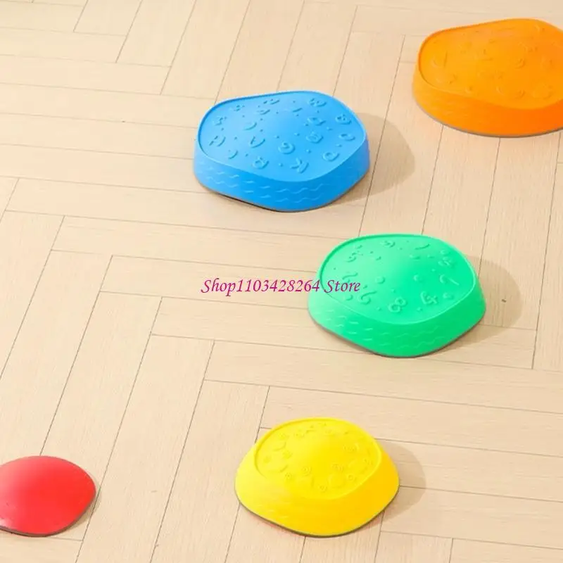 5Pcs 어린이 균형 디딤돌 실내 및 실외 활동 운동 장난감에 대 한 NonSlip 다채로운 장애물 코스 장난감