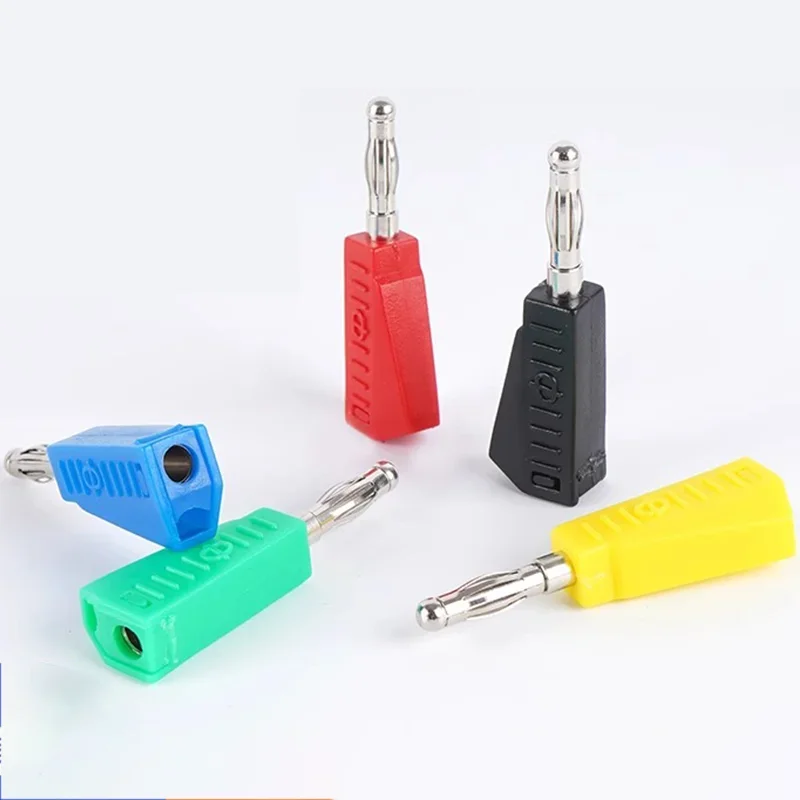 10pcs 4MM Stackable Banana Plug Copper Nickel Plated Soldering Electrical Connector