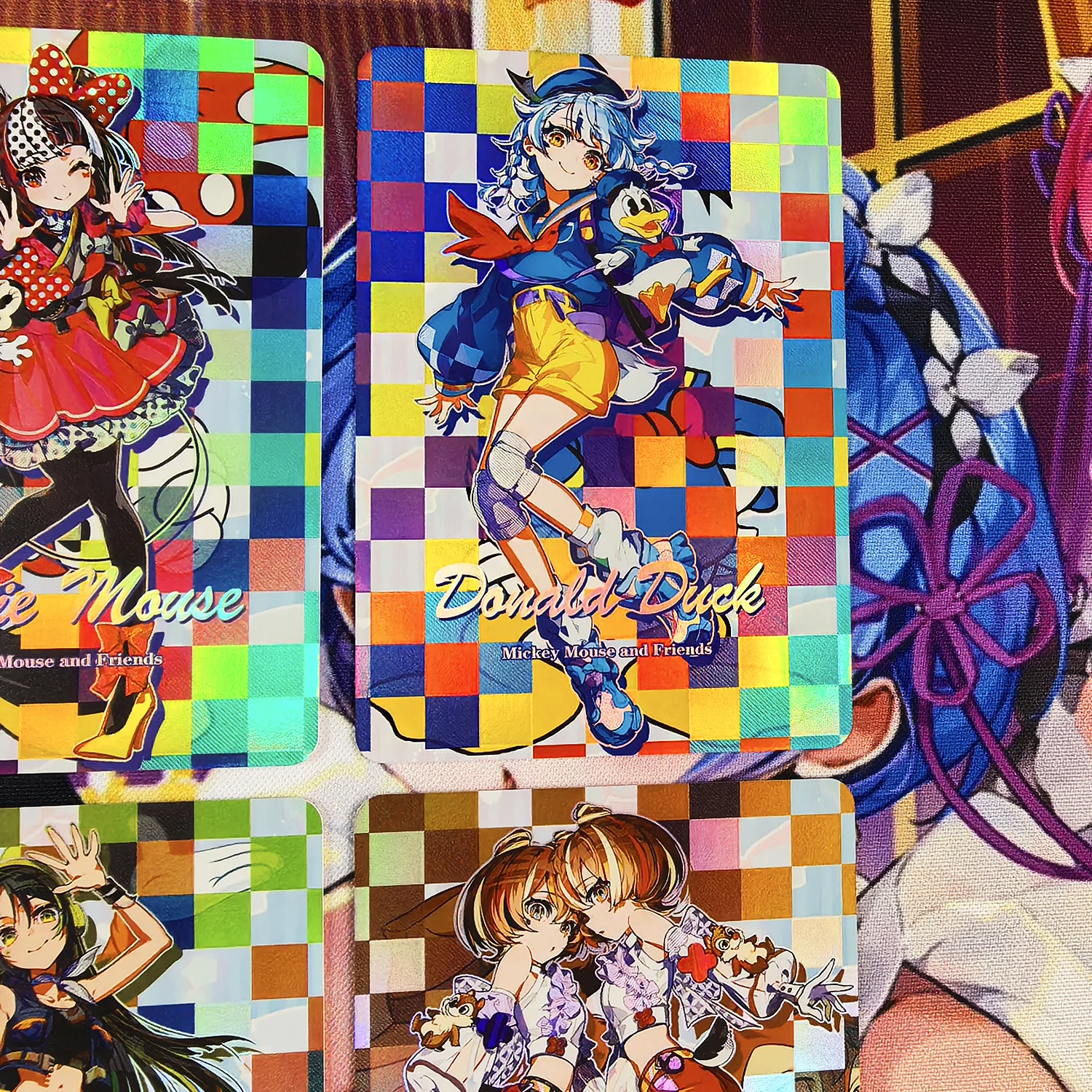 6 قطعة/المجموعة Diy بها بنفسك قصة آلهة ذاتية الصنع Mickeyed لطيف جمع بطاقة الانكسار اللون فلاش الساخن ختم أنيمي بطاقة هدية لعبة