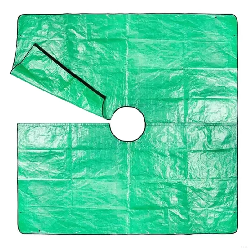 WXTC Garden Shrub Trimming Catcher 78.7"x78.7" Easy Fastening Landscape Tarp with 4 Corner Buckles for Leaf Collection