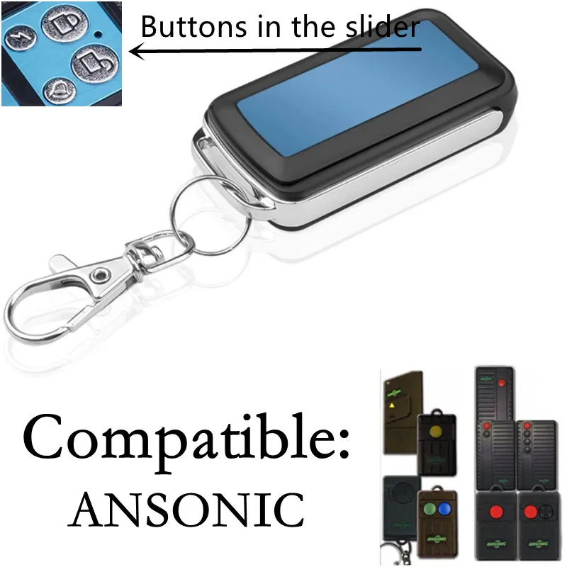 ANSONIC Remote Control Garage Door 433.92mhz Fixed Code ANSONIC SF 433-1 433-2E 433-4E 433-1MINI/M 433-2MINI/M Gate Opener