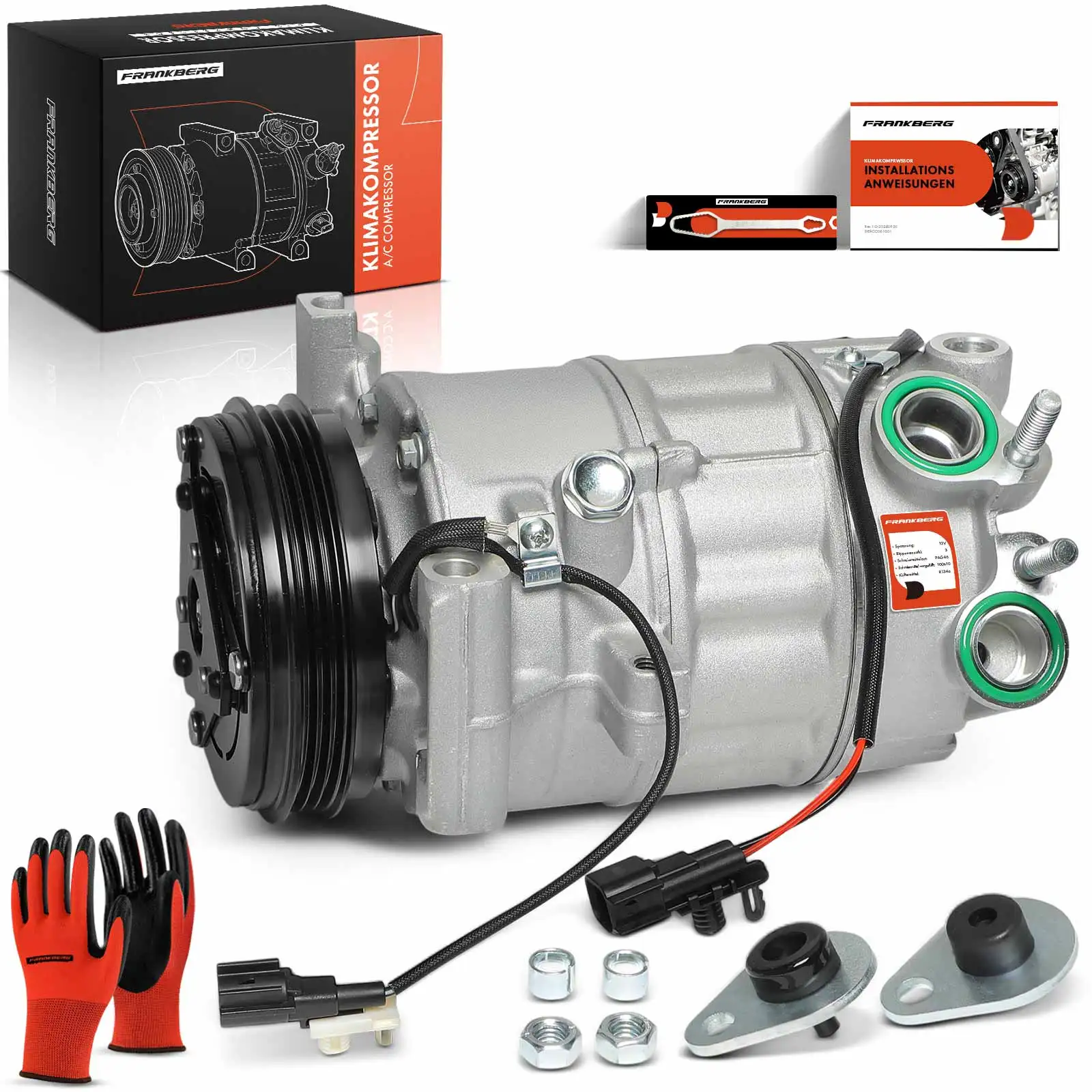 Frankberg 1x klimaatcompressor voor Volvo S60 134 S80 124V60 155V70 XC60 XC70 2006-2017 36011428