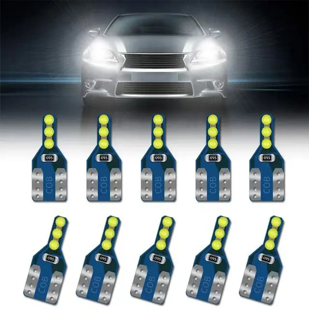

4/8/10PCS Cross border Popularity - T10 LED bulb W5W ultra bright Canbus 6 SMD COB suitable for car installation 168194501 car