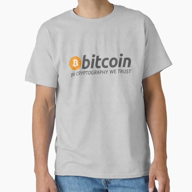 بيتكوين في التشفير نحن نثق أنني مضحك الساخرة BTC شعار تصميم Blockchain محفظة HODL هدية تي شيرت للرجل بلايز كبيرة الحجم #4