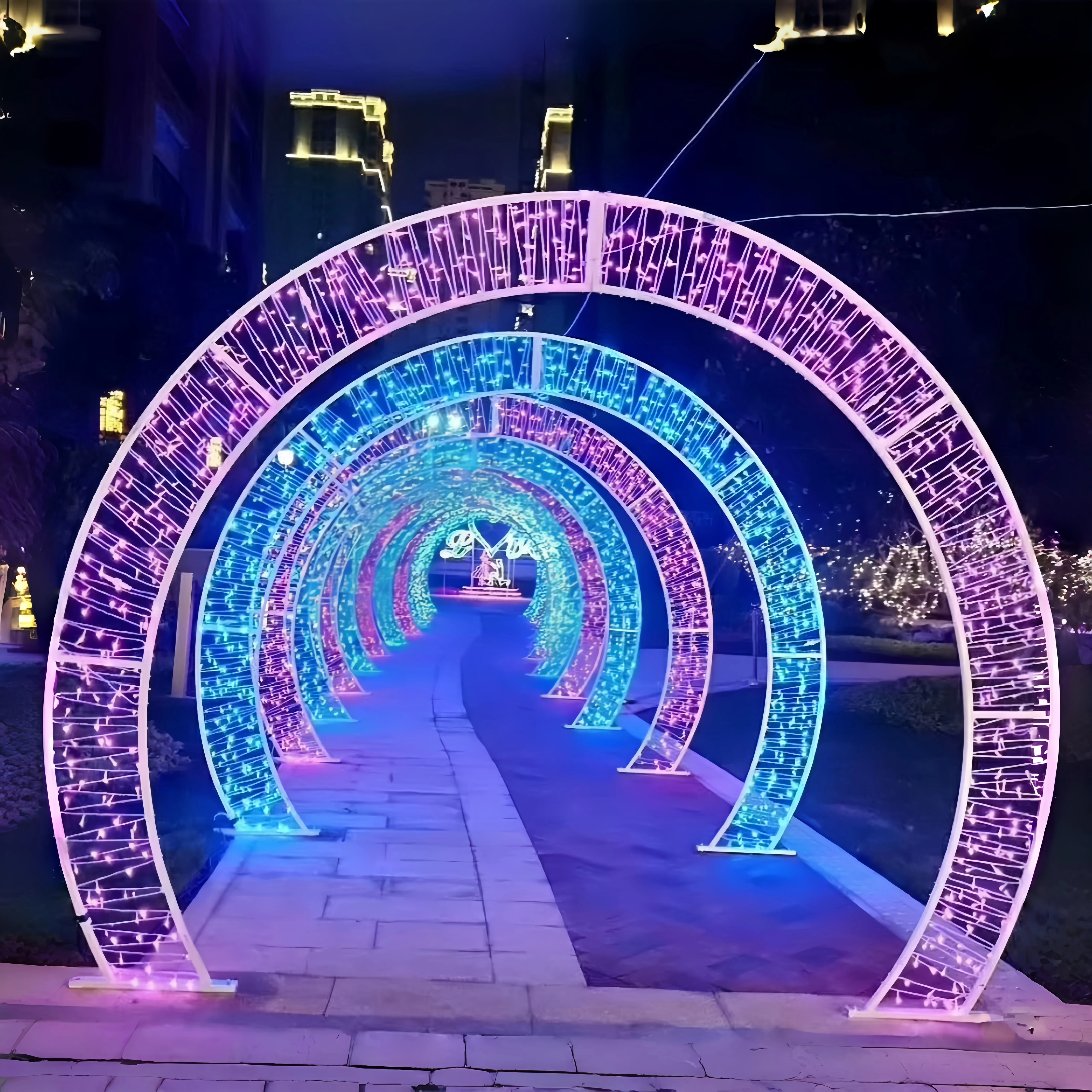 Romantic LED Arch Tunnel Light - Outdoor Lighting Wedding Decor 评论和价格