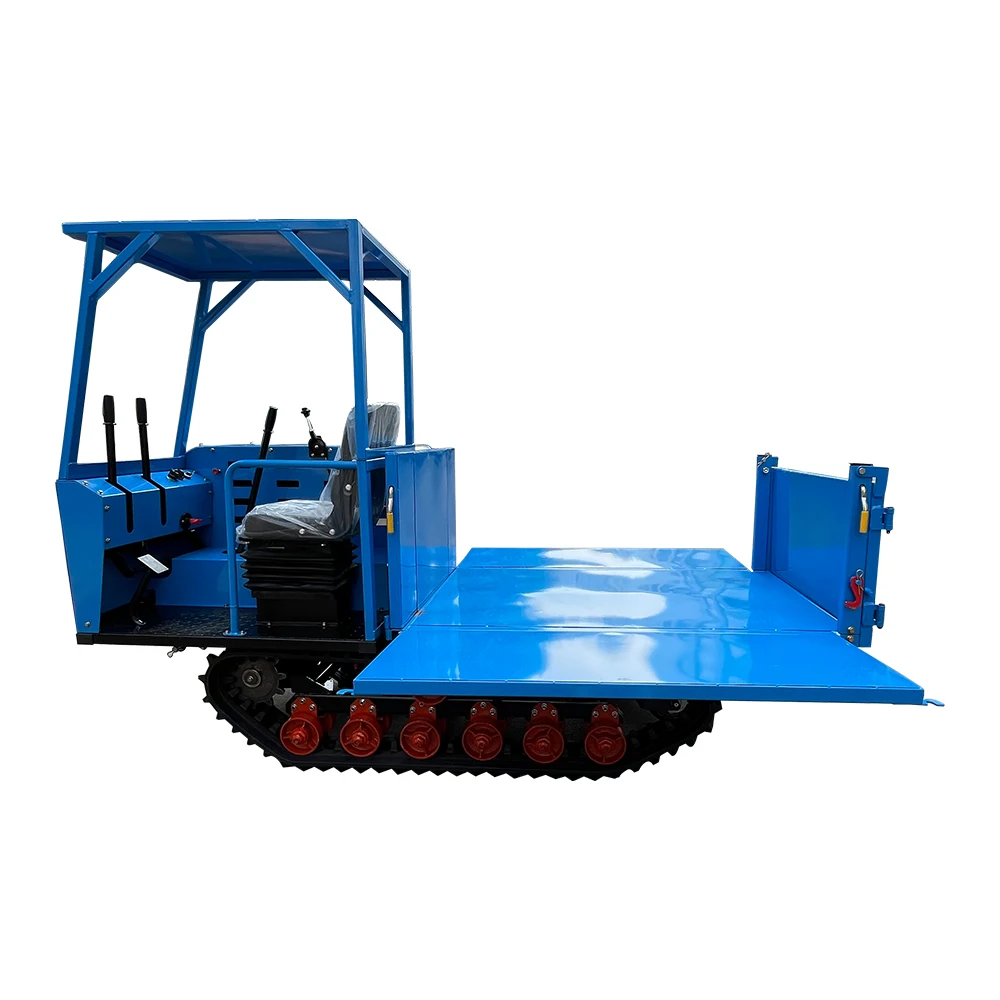 Customized 1.5 Ton Ride On Crawler Dumper EPA Euro V Engine All Terrain Tracked Dumper Mini Tracked Transporter For Garden Cons