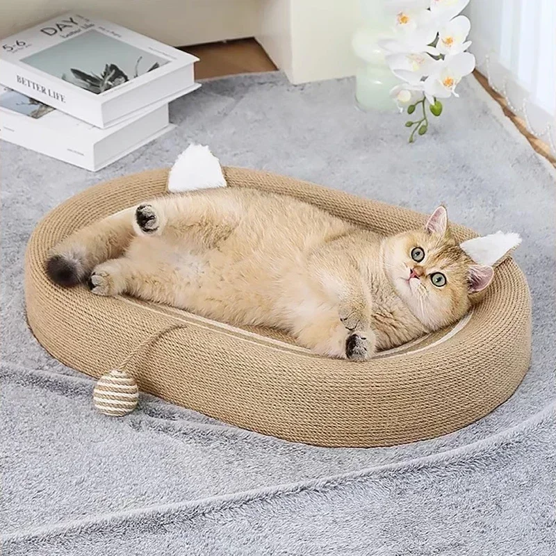 INS Cat Ears Scratching Board Large Household Pet Furniture Cat And Dog Sleeping Bed Wear Resistant Items Pet Toys Pet Supplies