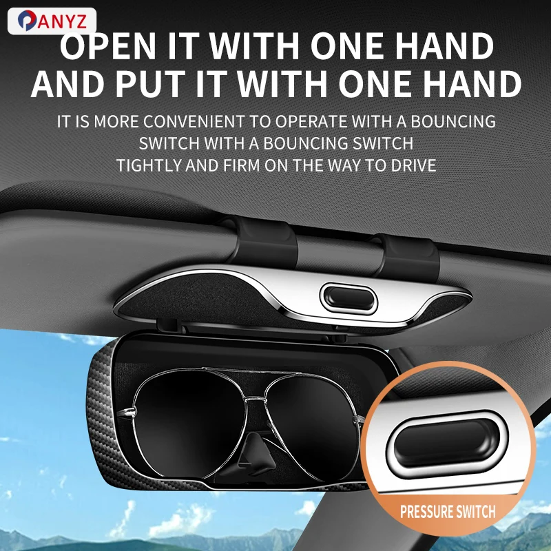 حافظة نظارات السيارة حامل متعدد الوظائف 1 قطعة مضادة للخدش والغبار قبضة آمنة مع فتحة للبطاقات لـ NIO ET5 ET7 ET9 EVE EC6 ES6