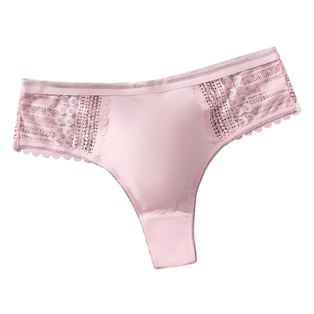 Men's Lace Seamless Ice Silk Extreme Men's Panties G-String Underwear Gay 3D Bulge Pouch Hot Hot Lingerie Solid Japanese Thongs